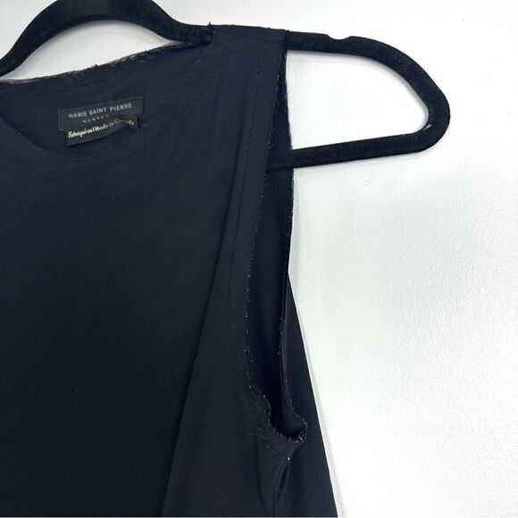 Marie Saint Pierre Sleeveless Black Dress Sz 1 - Picture 15 of 17